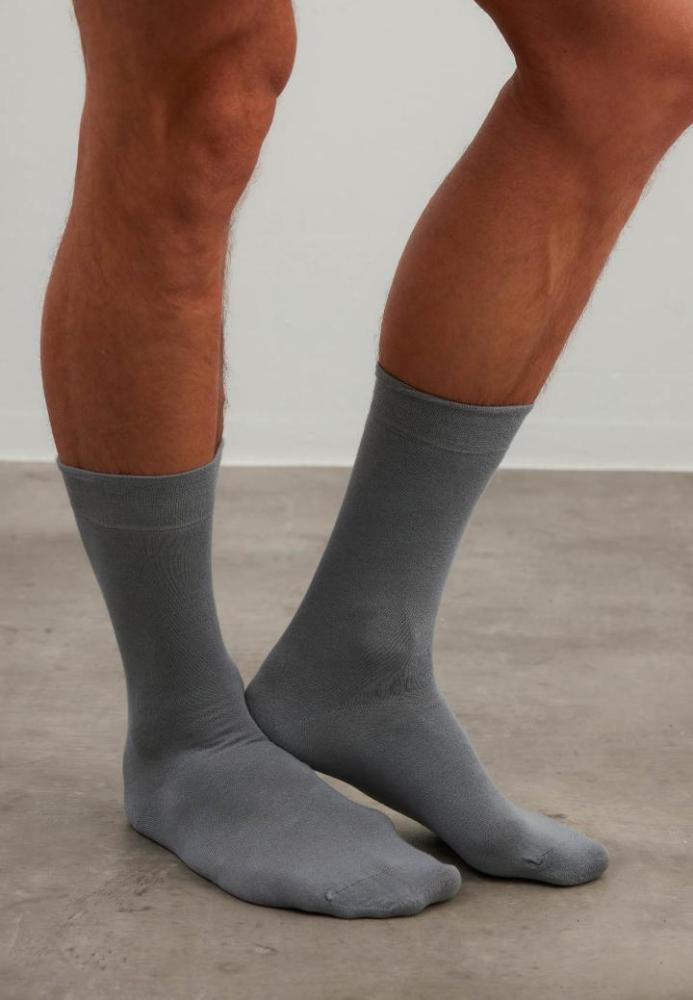 Sosete Bărbați Bambus, Fără Cusătură, Gri,Engros